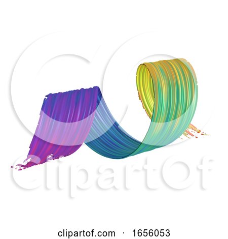3d Abstract Brush Stroke Curl by KJ Pargeter