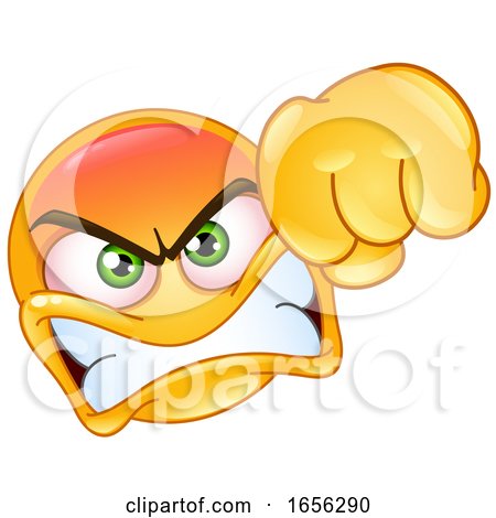 Yellow Smiley Emoji Punching in Anger by yayayoyo