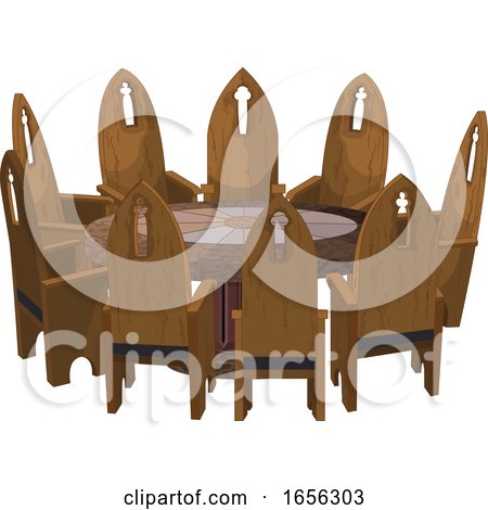 Medieval Table and Chairs by Pushkin