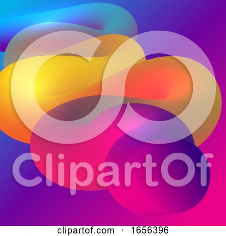 Abstract Design Background with 3D Style Flowing Shape by KJ Pargeter