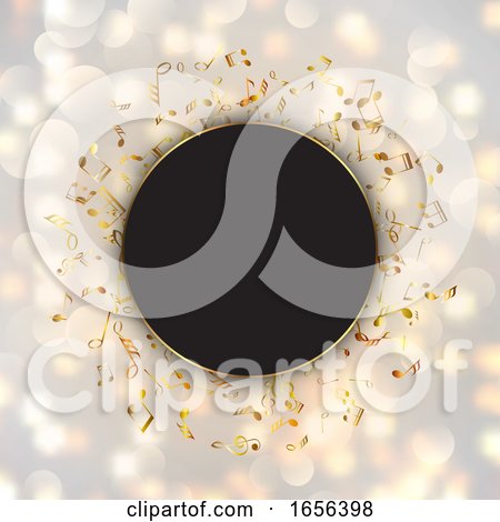 Abstract Music Notes on a Bokeh Lights Background by KJ Pargeter