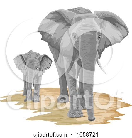 Walking Elephants by Morphart Creations