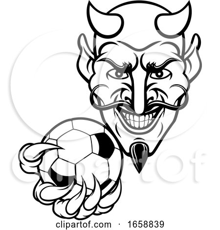 Devil Soccer Football Mascot by AtStockIllustration