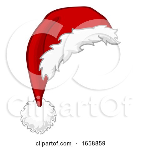 Santa Hat Christmas Cartoon Design Element by AtStockIllustration