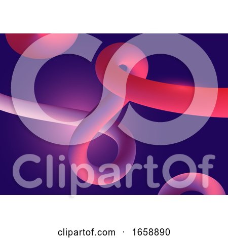 Abstract Background with a 3D Flowing Shape Design by KJ Pargeter