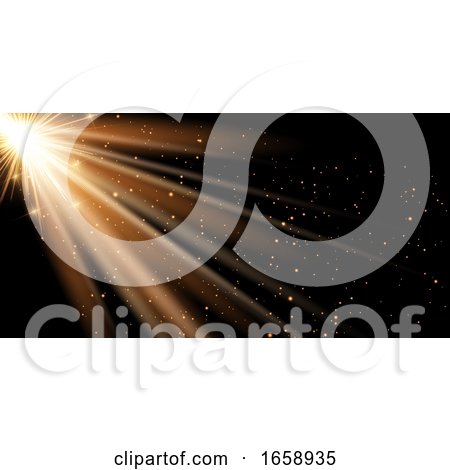 Golden Rays Banner Background by KJ Pargeter