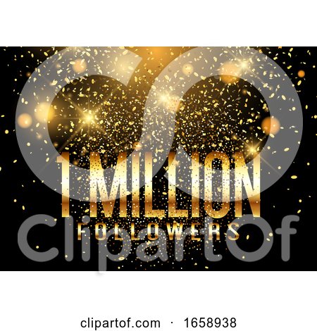 One Million Followers Confetti Celebration Background by KJ Pargeter