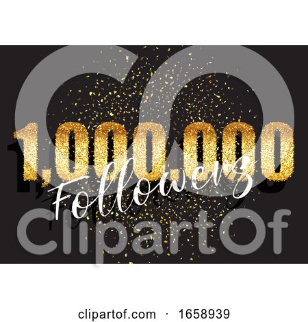 One Million Followers Glittery Celebration Background by KJ Pargeter