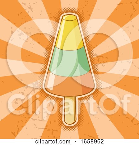 Sorbet Ice Cream Popsicle over Rays by Any Vector