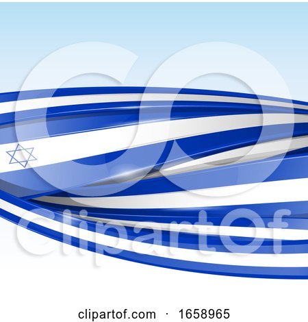 Israel Flag Background by Domenico Condello