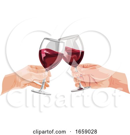 People Toasting With Wine by Morphart Creations