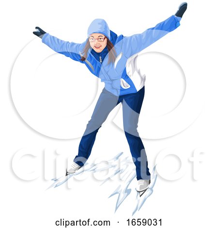 Woman Ice Skating by Morphart Creations
