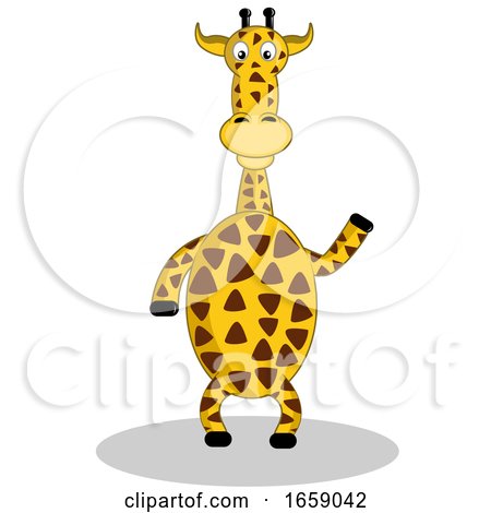 Giraffe Waving or Presenting by Morphart Creations