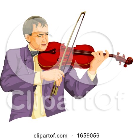 Vector of Musician Playing Violin by Morphart Creations