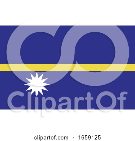 Vector Illustration of Nauru Flag by Morphart Creations