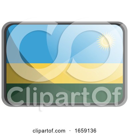 Vector Illustration of Rwanda Flag by Morphart Creations