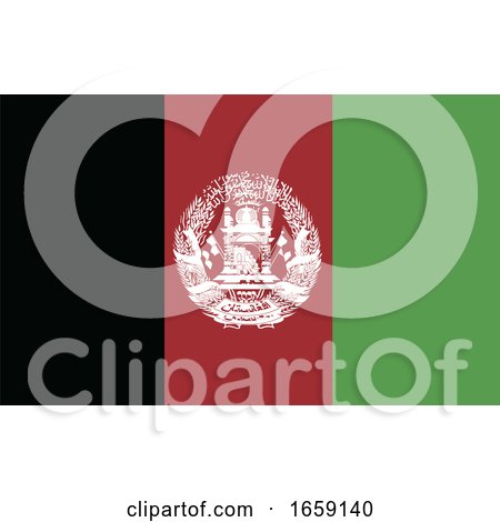 Vector Illustration of Afghanistan Flag on Whte Background by Morphart Creations