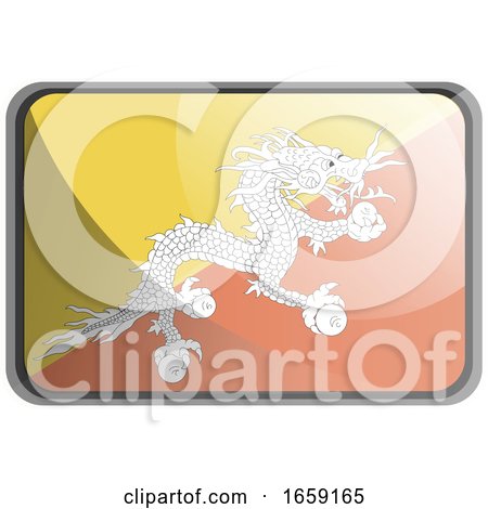 Vector Illustration of Bhutan Flag by Morphart Creations