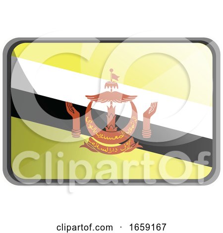 Vector Illustration of Brunei Flag by Morphart Creations