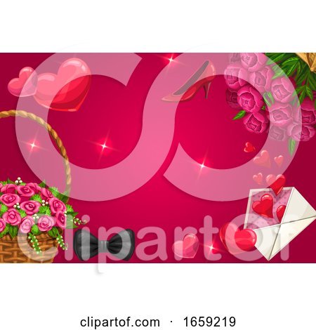 Wedding or Valentines Day Background by Vector Tradition SM