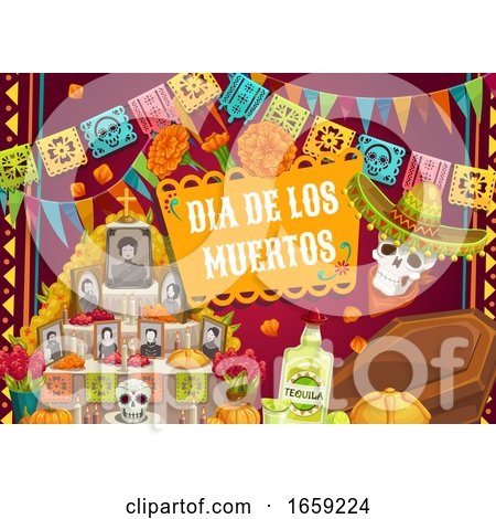 Dia De Los Muertos Mexican Design by Vector Tradition SM