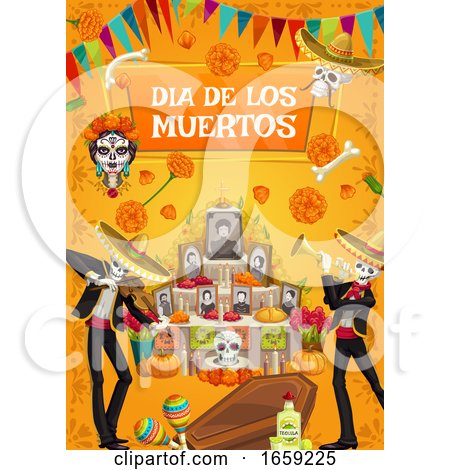 Dia De Los Muertos Mexican Design by Vector Tradition SM