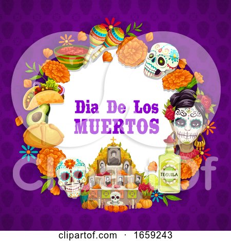 Dia De Los Muertos Mexican Design by Vector Tradition SM