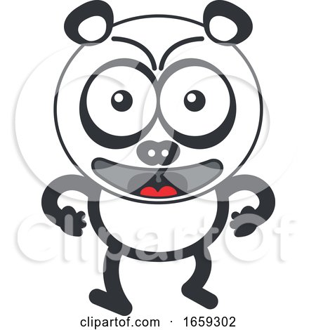 Cartoon Angry Panda by Zooco