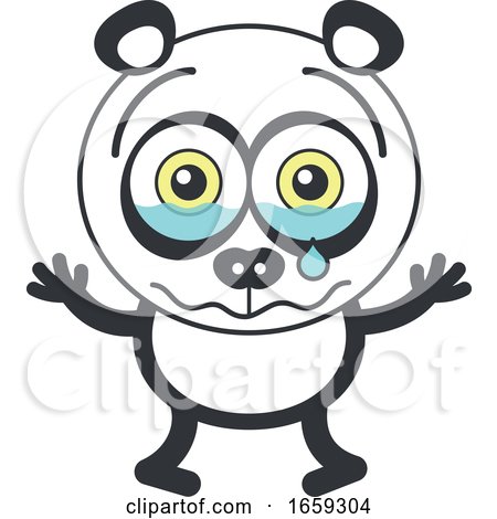 Cartoon Crying Panda by Zooco