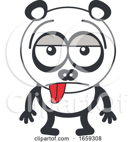 Cartoon Indifferent Panda by Zooco