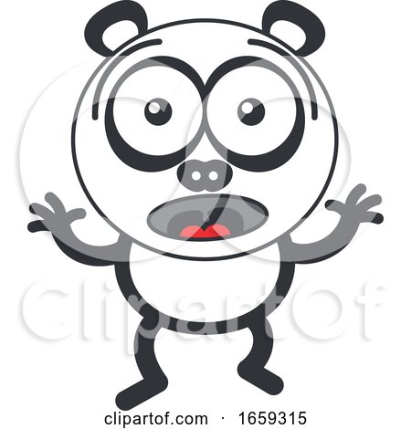 Cartoon Surprised Panda by Zooco
