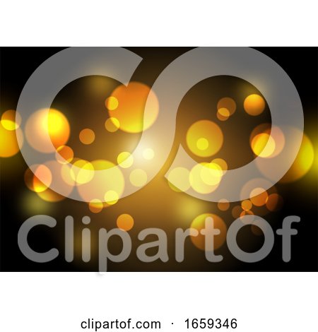 Gold Bokeh Lights Design Background by KJ Pargeter