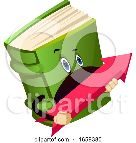 Cartoon Book Character Is Holding an Arrow by Morphart Creations