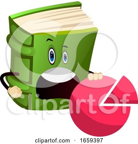 Cartoon Book Character is Holding Success Sign Diagram by Morphart Creations
