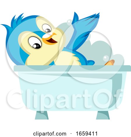 Blue Bird in the Bathtub by Morphart Creations