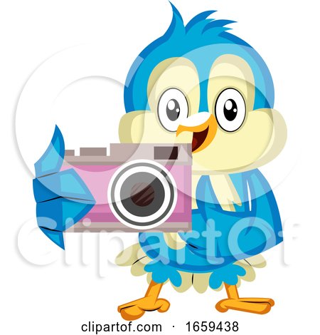 Blue Bird Holds a Camera by Morphart Creations