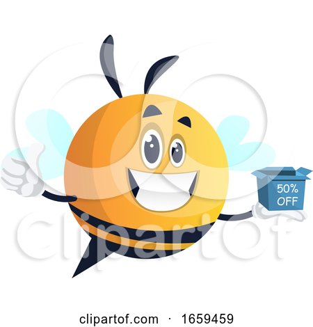 Yellow Smiling Bee Sale by Morphart Creations