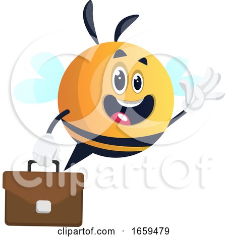 Bee Waving with Briefcase by Morphart Creations