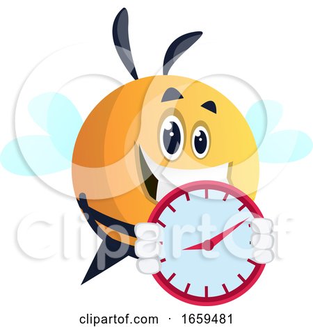 Bee Holding Clock by Morphart Creations