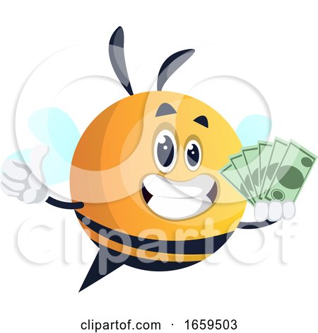 Bee Holding Cash by Morphart Creations