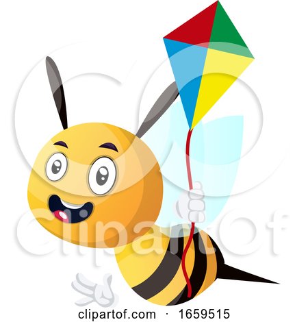Bee Holding a Kite by Morphart Creations