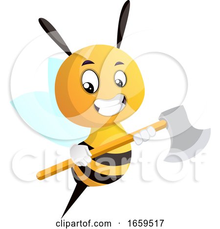 Bee Holding an Axe by Morphart Creations