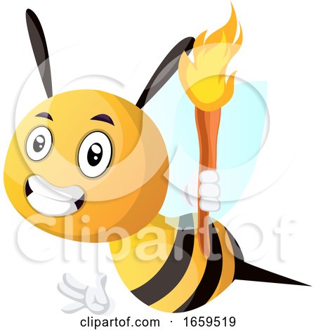 Bee Holding a Torch by Morphart Creations