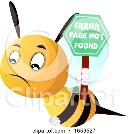 Bee Holding Sign Page Not Found by Morphart Creations