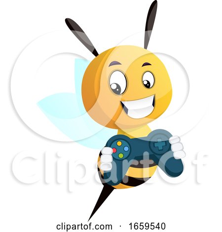 Bee Holding Joystick by Morphart Creations
