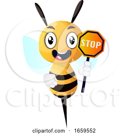 Bee Caring Stop Sign by Morphart Creations