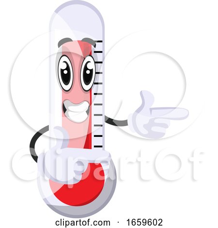 Thermometer Pointing with Fingers by Morphart Creations