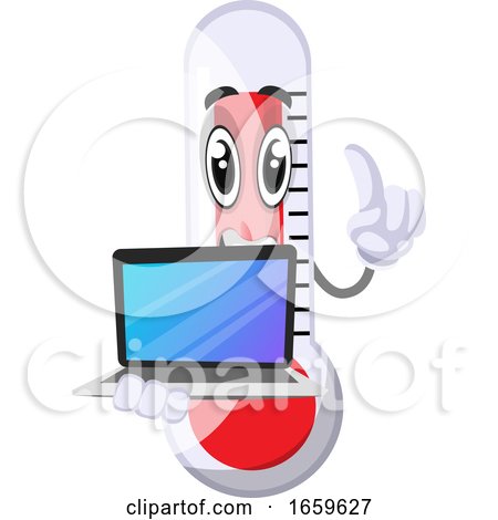 Thermometer with Laptop by Morphart Creations