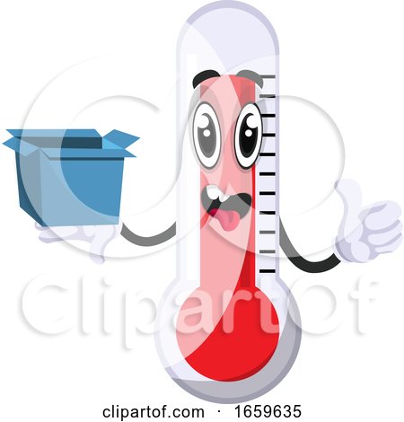 Thermometer with Blue Box by Morphart Creations