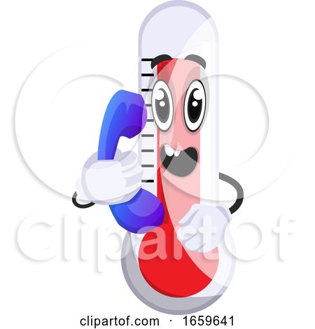 Thermometer with Telephone by Morphart Creations